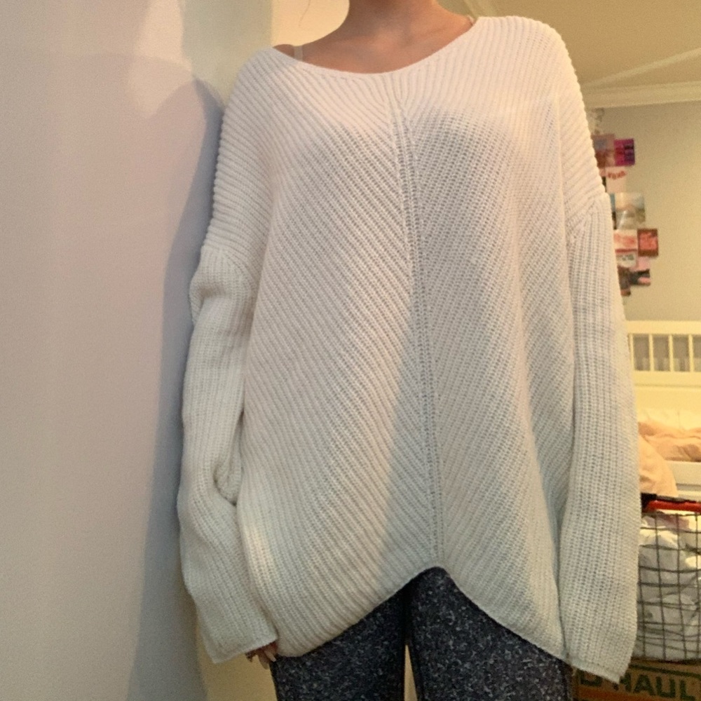 NWOT! White oversized sweater